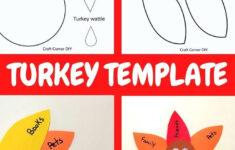 Free Turkey Template Kids Craft with Turkey Thanksgiving Template