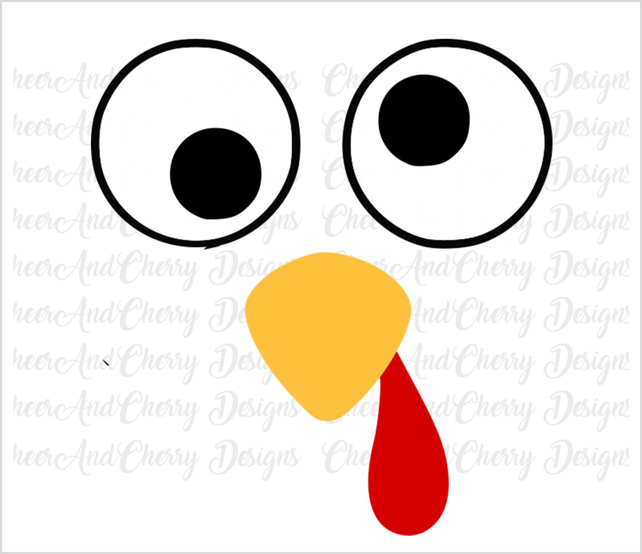 Funny Turkey Face Svg: Thanksgiving Shirt Design, Cricut in Template Turkey Face Clipart