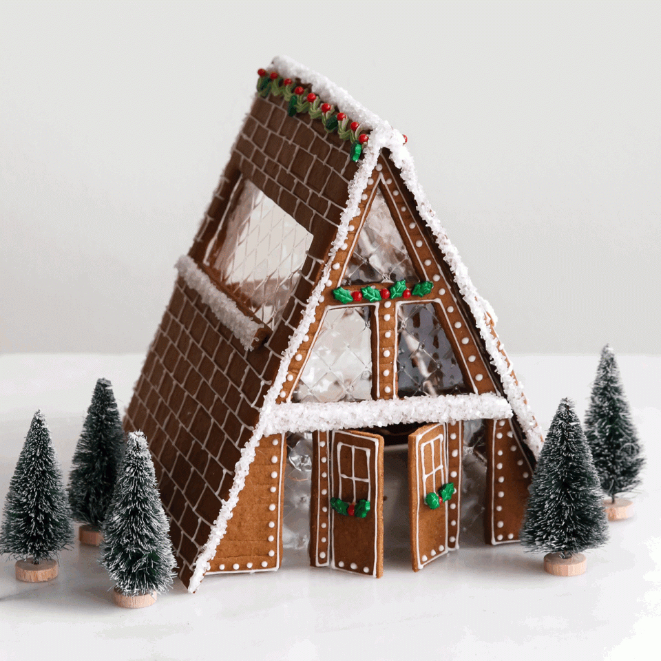 Gingerbread A-Frame House - Constellation Inspiration inside Gingerbread House Template A Frame