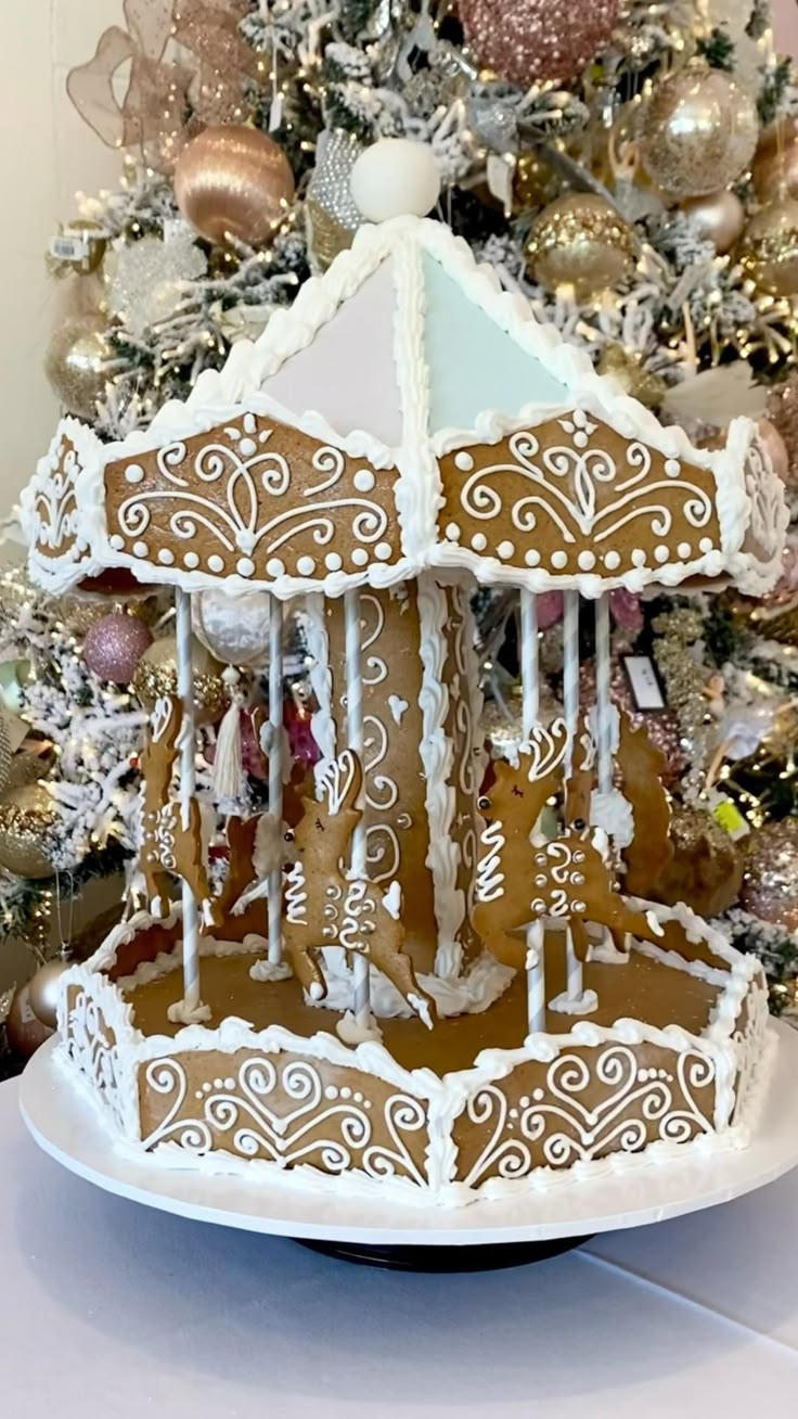 Gingerbread Carousel in Carousel Gingerbread House Template
