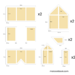 Gingerbread Glass House » Mai Cookbook Pertaining To Gingerbread House Measurements Template