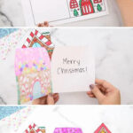 Gingerbread House Card (Free Printable) For Gingerbread House Card Template