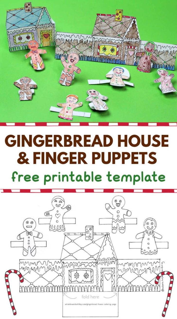 Gingerbread Man House Template