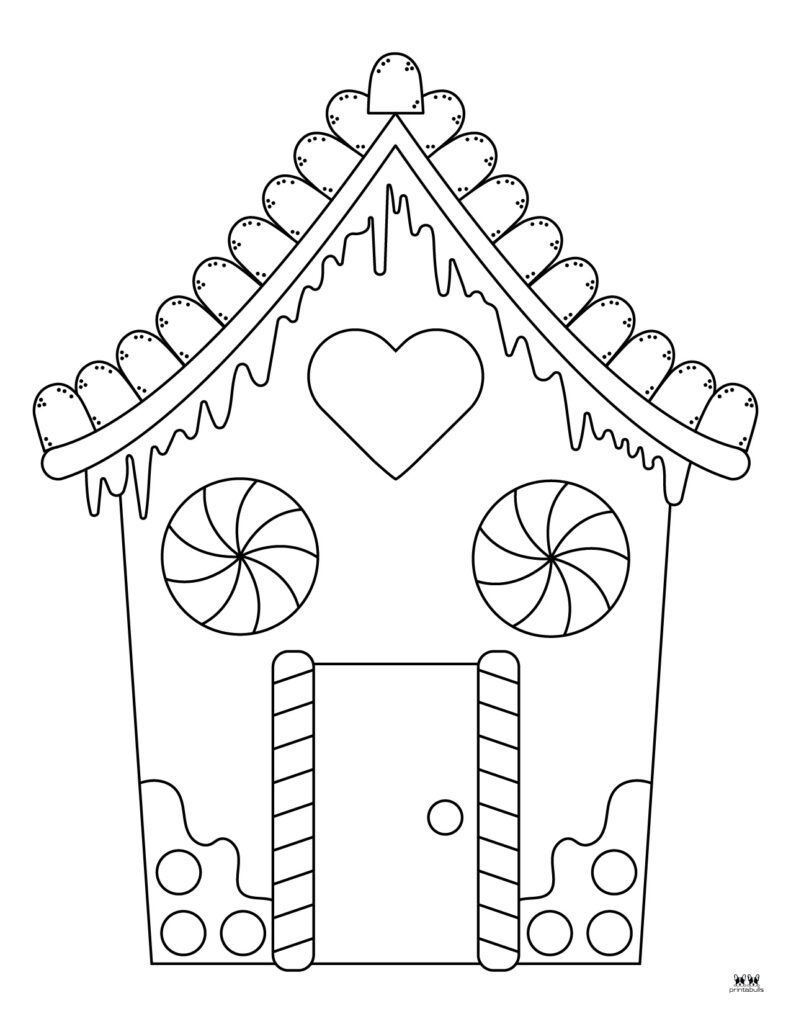 Gingerbread House Coloring Pages - 25 Free Pages | Printabulls inside Gingerbread House Coloring Template
