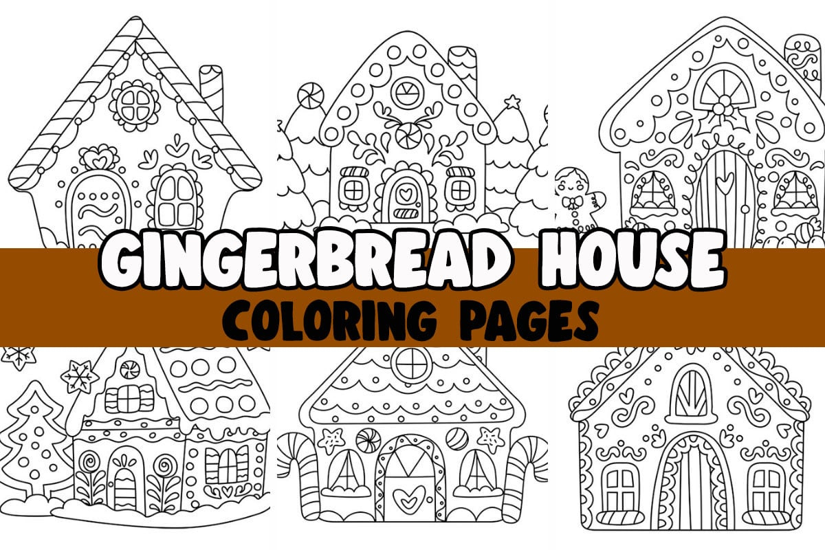 Gingerbread House Coloring Pages (Free Printables) - The Best intended for Gingerbread House Template Coloring
