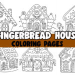 Gingerbread House Coloring Pages (Free Printables)   The Best Throughout Printable Gingerbread House Template To Color