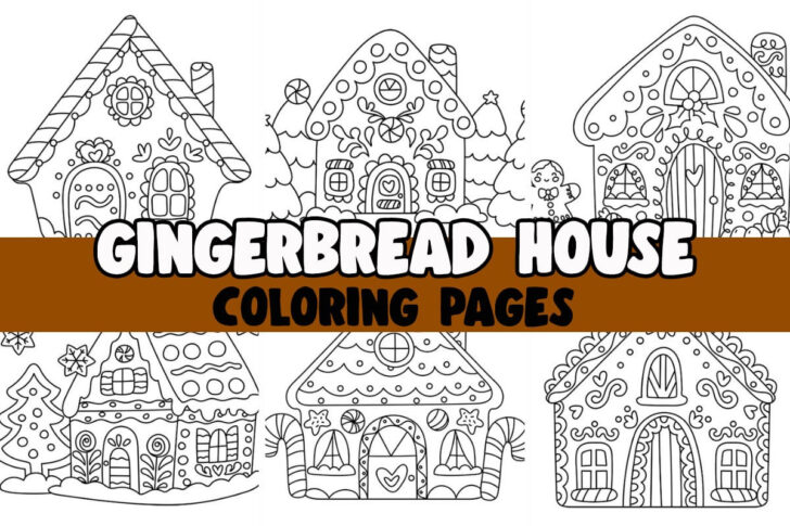 Printable Gingerbread House Template to Color