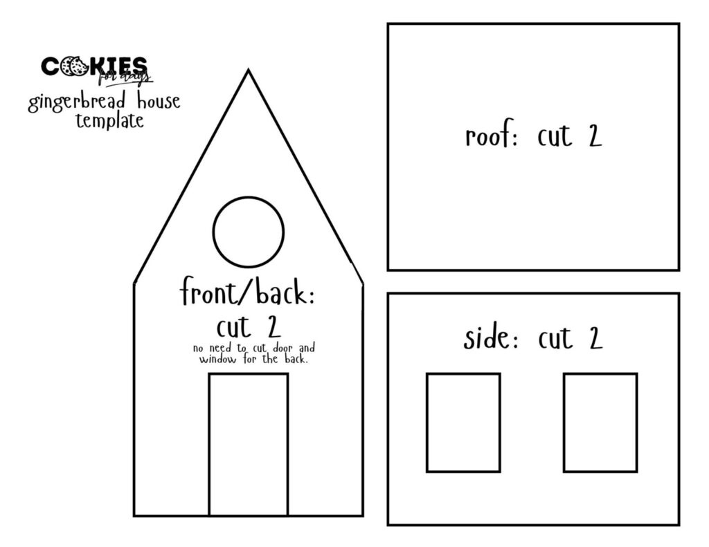 Gingerbread House - Cookies For Days throughout Gingerbread House Cookie Template