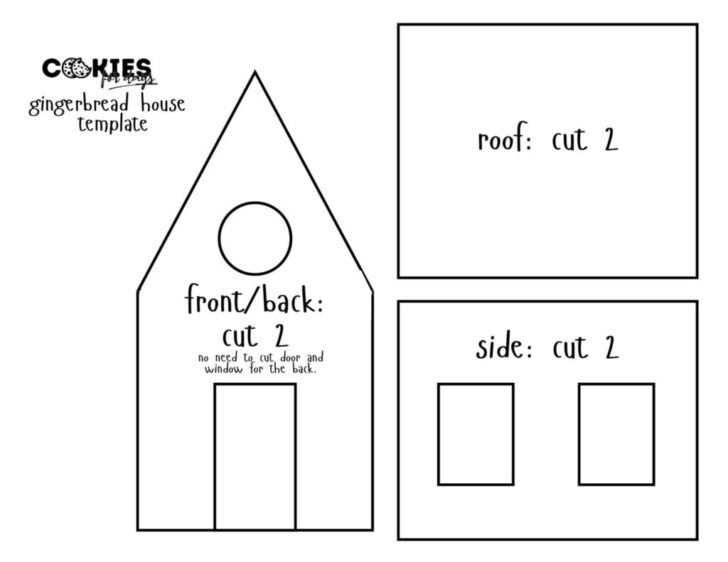 Gingerbread Cookie House Template