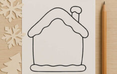 Gingerbread House Craft (Free Printable) – Once Upon A Printable within Gingerbread House Blank Template