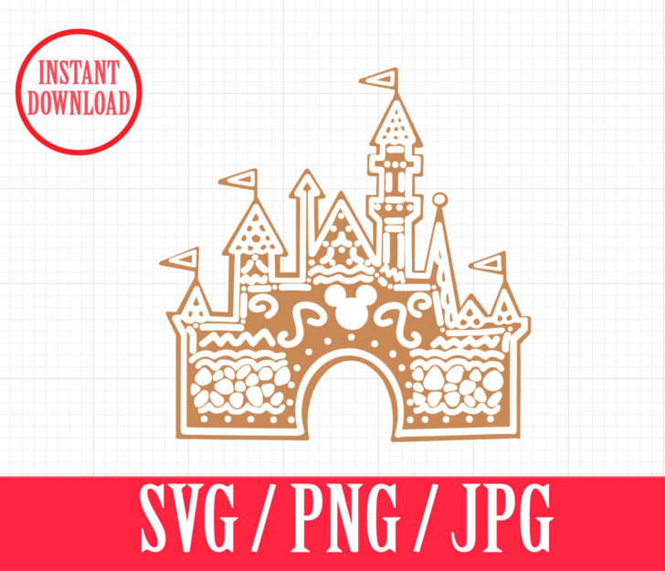 Disney Castle Gingerbread House Template Disney Castle Gingerbread House Template