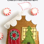 Gingerbread House Felt Christmas Ornament Pattern | Polka Dot Chair Pertaining To Felt Gingerbread House Template