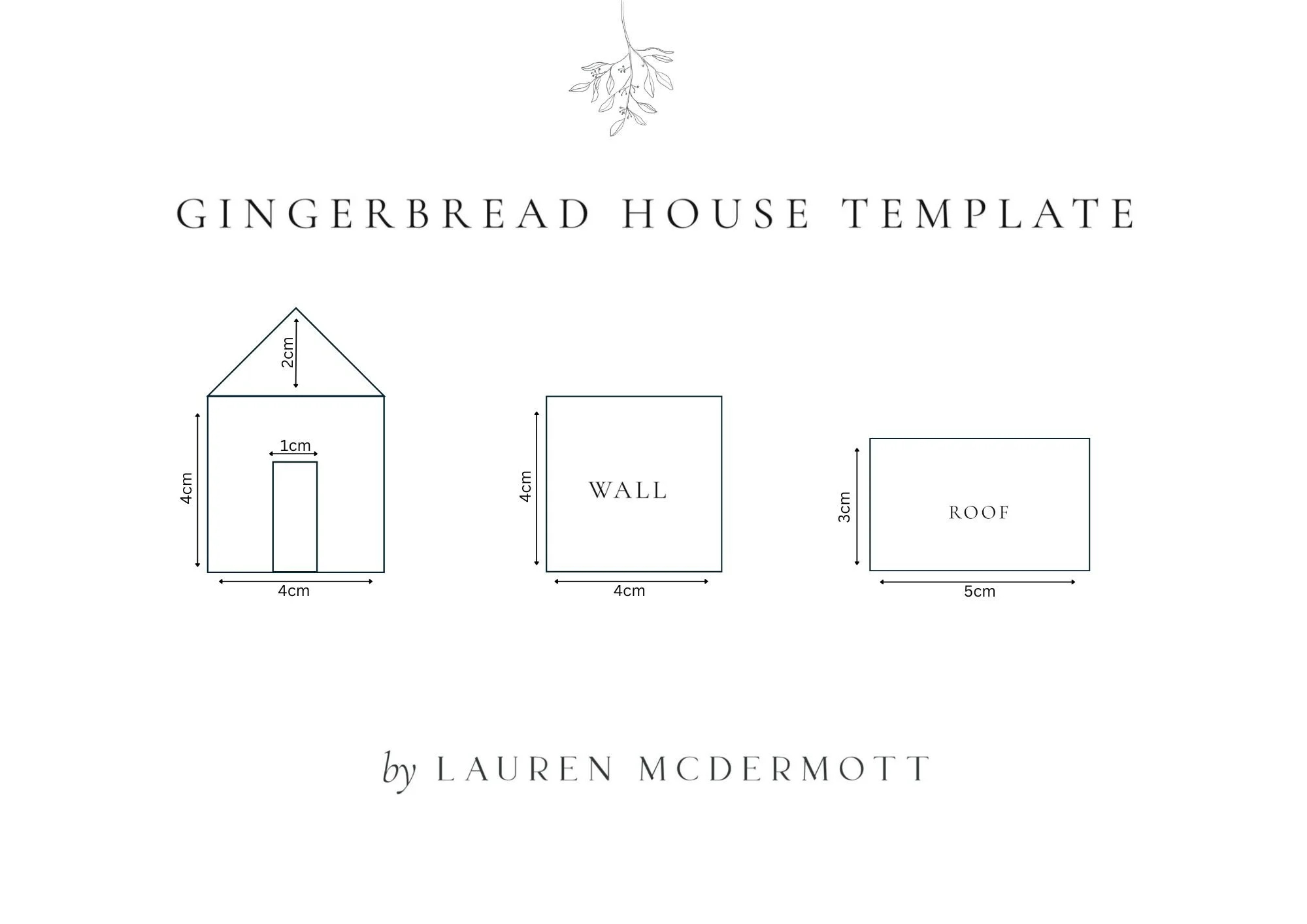 Gingerbread House —Lauren Mcdermott pertaining to Tiny Gingerbread House Template