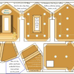 Gingerbread House New Home Frame Pin Ornament Pattern Printable Inside Printable A Frame Gingerbread House Template