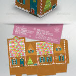 Gingerbread House Packaging Gift Box For Gingerbread House Box Template