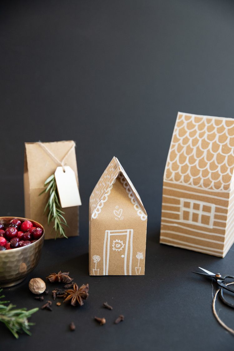 Gingerbread House Paper Gift Boxes – Free Template + Cut File throughout Gingerbread House Gift Box Template