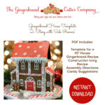 Gingerbread House Template 2 Story House With Side Rooms   Etsy With Two Story Gingerbread House Template