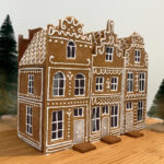 Gingerbread House Template   Dutch Row Houses   Etsy Israel Within Dutch Gingerbread House Template