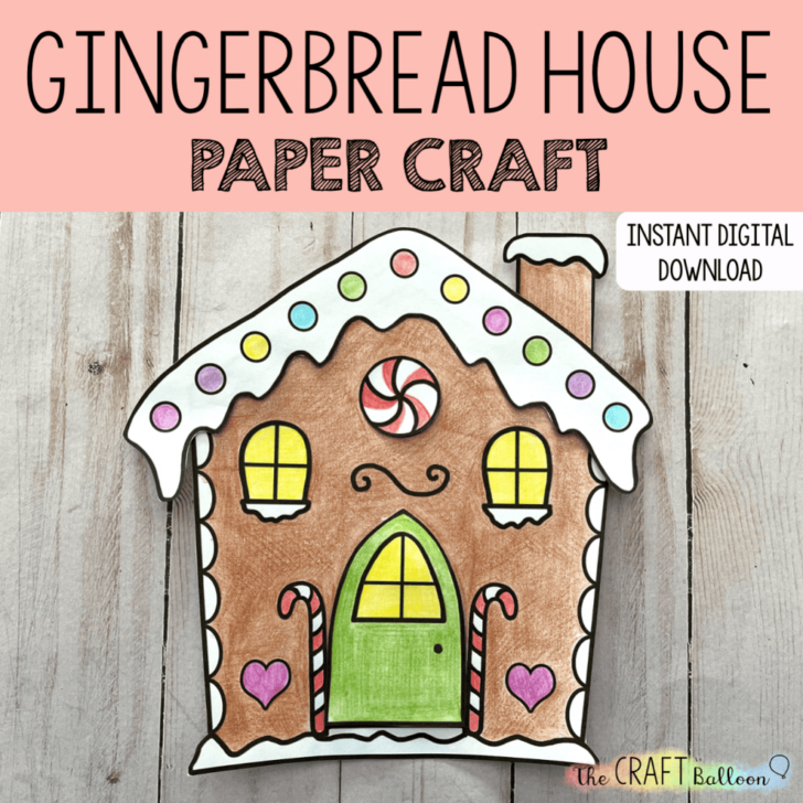 Gingerbread Paper House Template