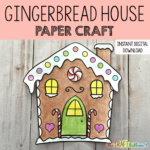 Gingerbread House   The Craft Balloon Pertaining To Gingerbread House Cutting Template