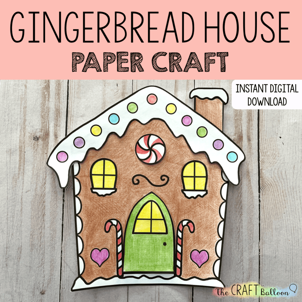 Gingerbread House - The Craft Balloon throughout Cut Out Gingerbread House Template