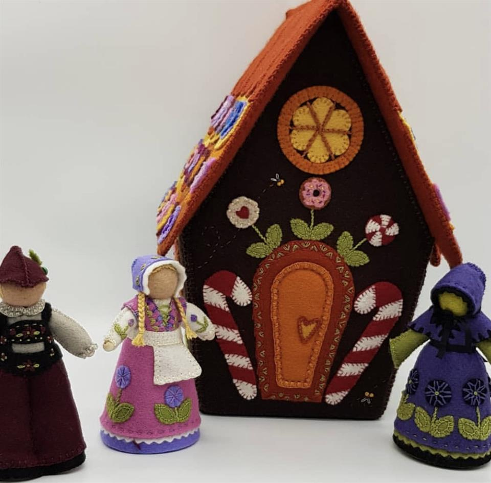 Gingerbread House With Hansel, Gretel And The Witch for Hansel and Gretel Gingerbread House Template