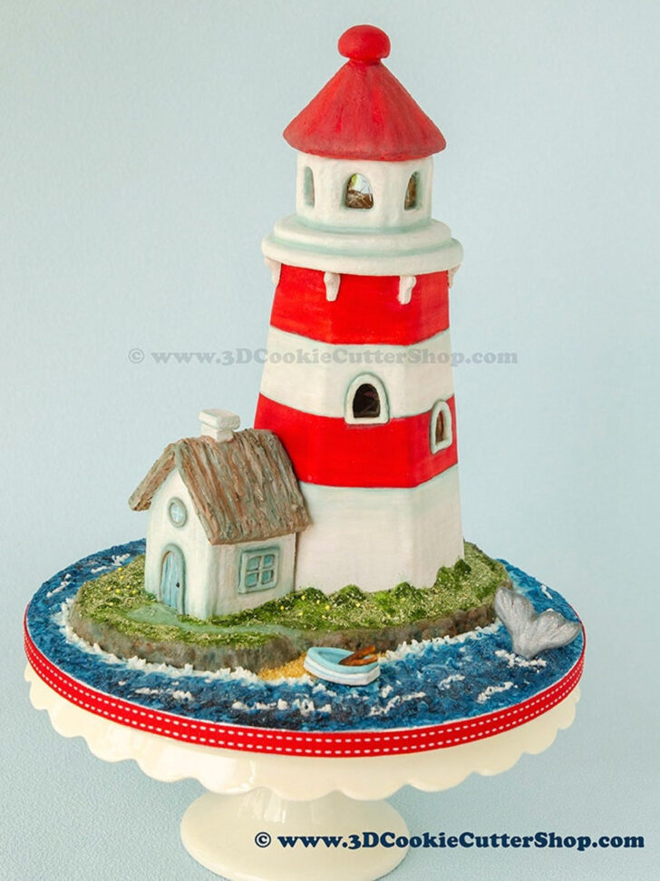 Lighthouse Gingerbread House Template