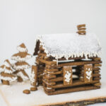 Gingerbread "Lincoln Log" House   Finding Lovely Within Log Cabin Gingerbread House Template
