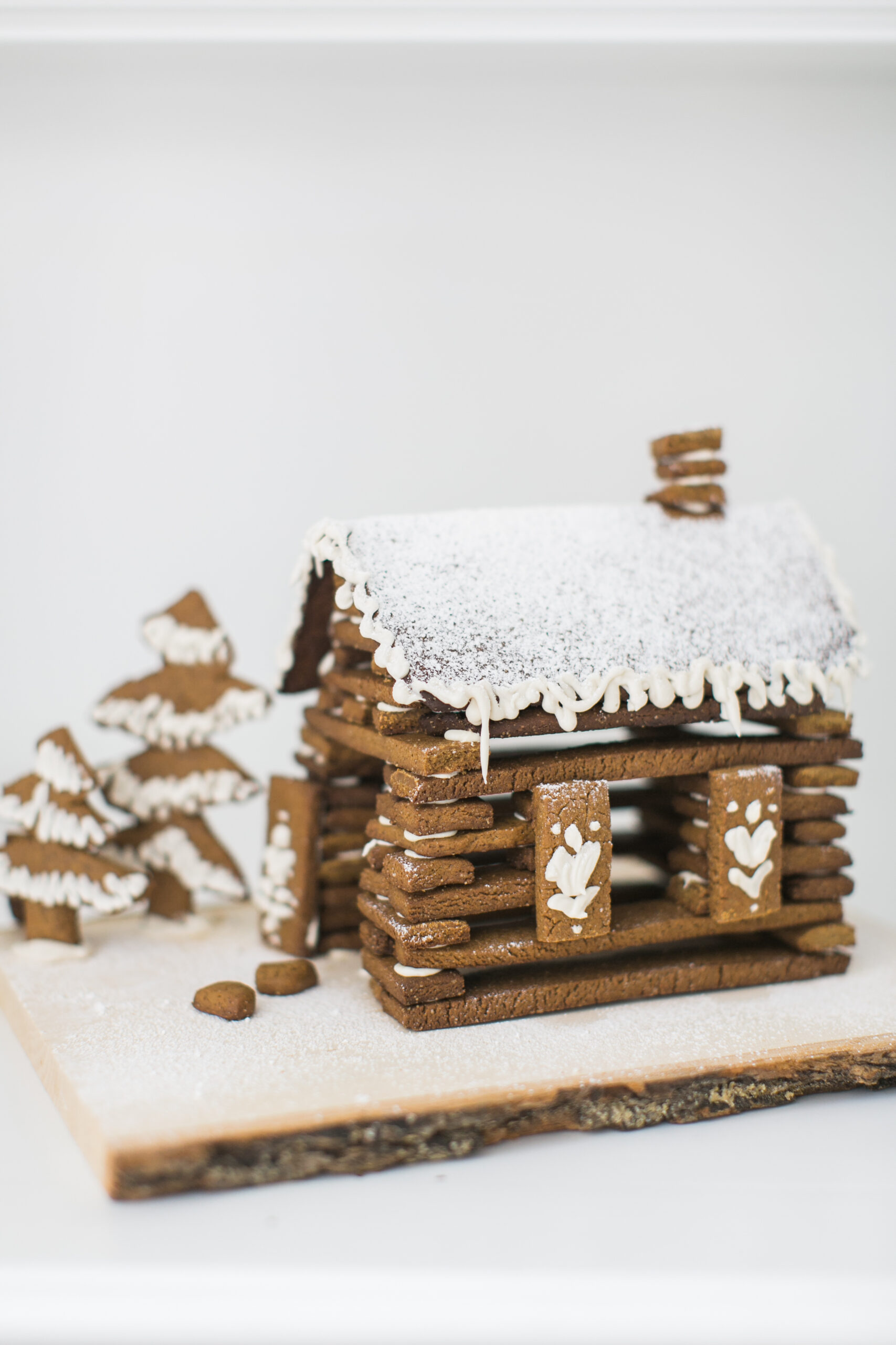 Gingerbread &amp;quot;Lincoln Log&amp;quot; House - Finding Lovely within Log Cabin Gingerbread House Template