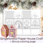 Gingerbread Paper House Template Printable Gingerbread House Throughout Paper Printable Gingerbread House Template