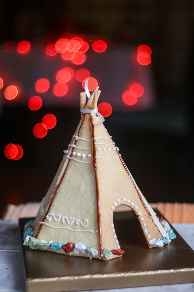 Gingerbread Tipi regarding Teepee Gingerbread House Template