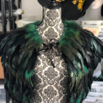 Green Feather Cape Bird Feather Vest Viking Warrior Cape Wicca With Regard To Costume Feather Template