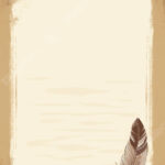 Grunge Background Writing Feather Pen Page Border Word Template Inside Feather Pen Template