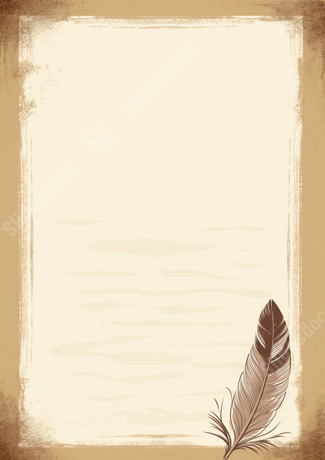 Grunge Background Writing Feather Pen Page Border Word Template inside Feather Pen Template