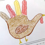 Hand Turkey Thanksgiving Craft With Printable Template Throughout Turkey Hands Template