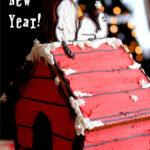 Happy New Year With A Gingerbread Snoopy'S Doghouse | Denna'S Ideas Inside Snoopy Gingerbread House Template