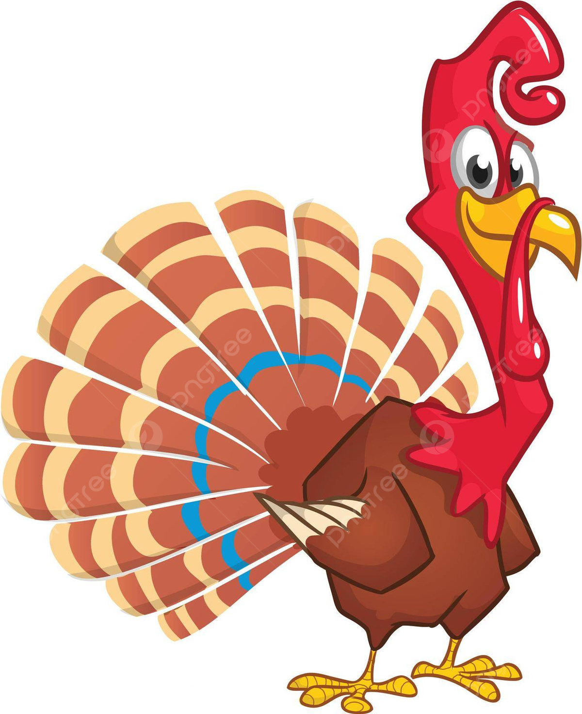 Happy Thanksgiving Turkey Cartoon Design For Print Or Invitation in Turkey Cartoon Template