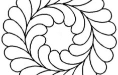 Happythings Feather Wreath Quilt Stencil – Etsy with Feather Wreath Quilt Template