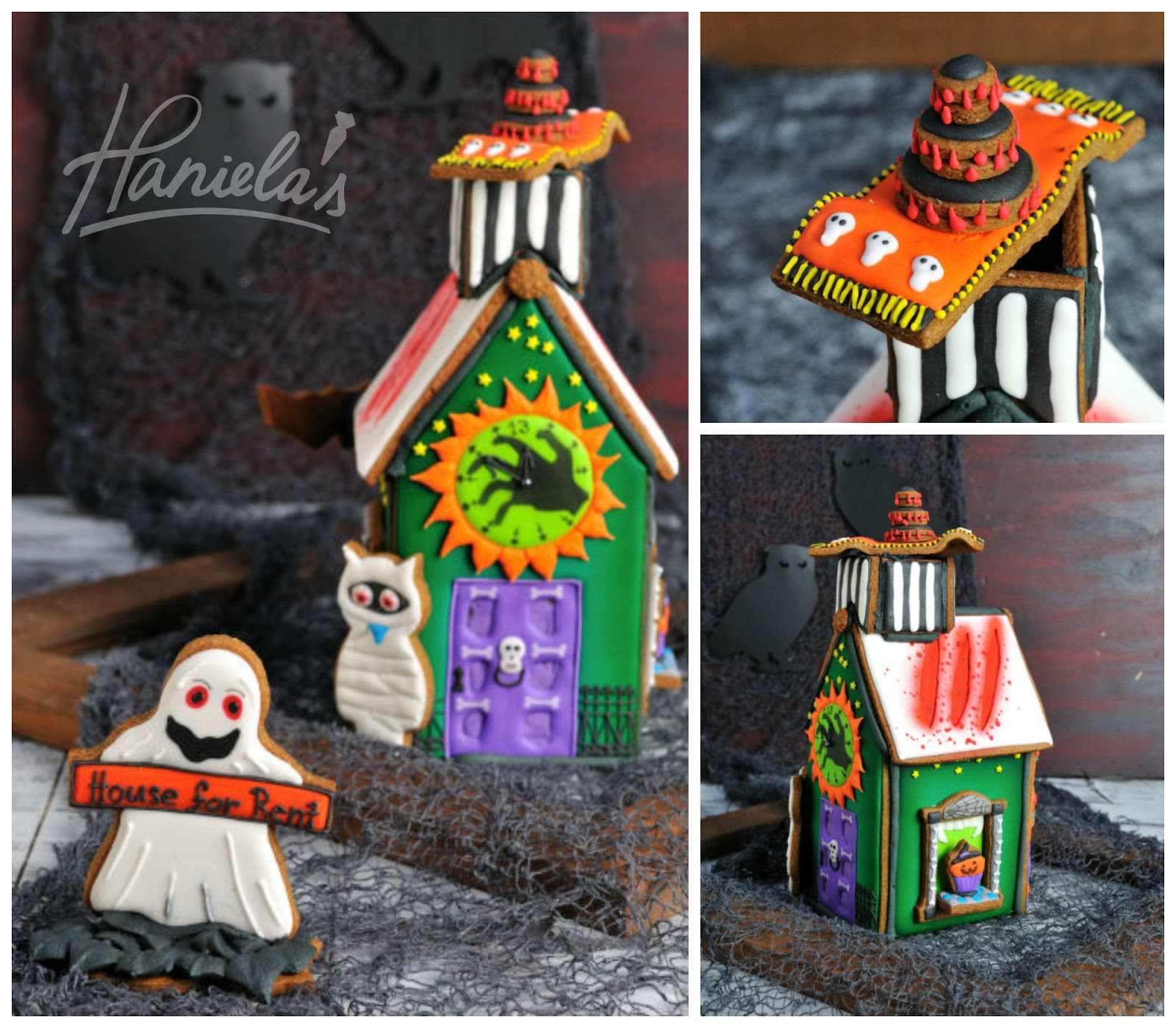 Haunted Gingerbread House For Halloween - Haniela&amp;#039;S: Recipes And throughout Nightmare Before Christmas Gingerbread House Template