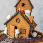 Haunted Halloween Gingerbread House With Regard To Halloween Gingerbread House Template