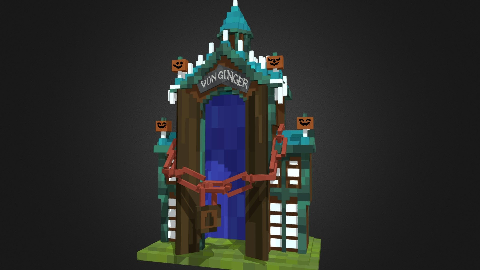 Haunted Mansion Holiday 2023 Gingerbread House - 3D Model pertaining to Haunted Mansion Gingerbread House Template
