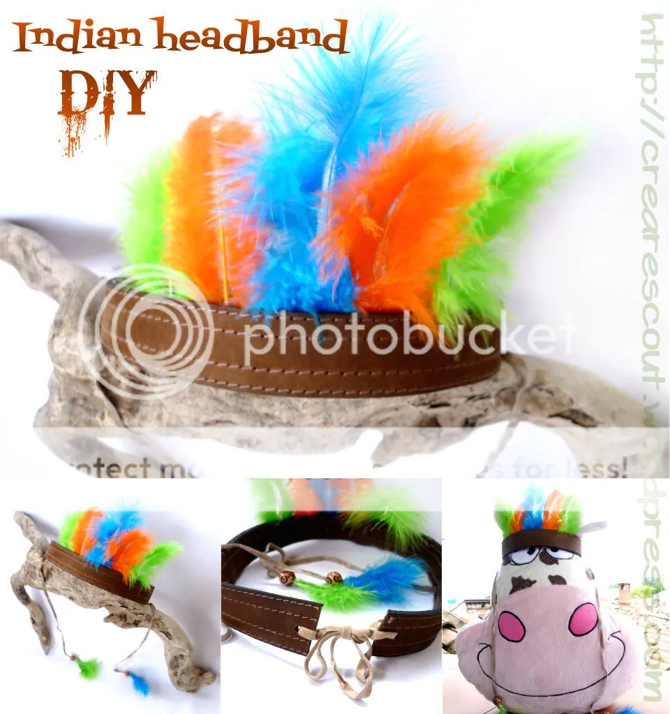 Headband With Feathers (Indian Costume Diy) | Creare Scout within Quick Printable Color Feather Indian Headband Template