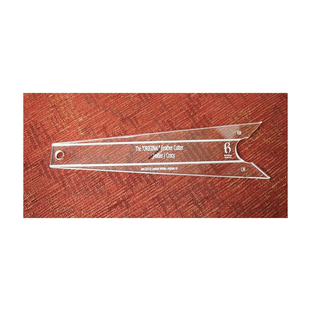 Heritage Feather Cutting Template - Crecy - Poitiers | Merlin Archery intended for Feather Cutting Template