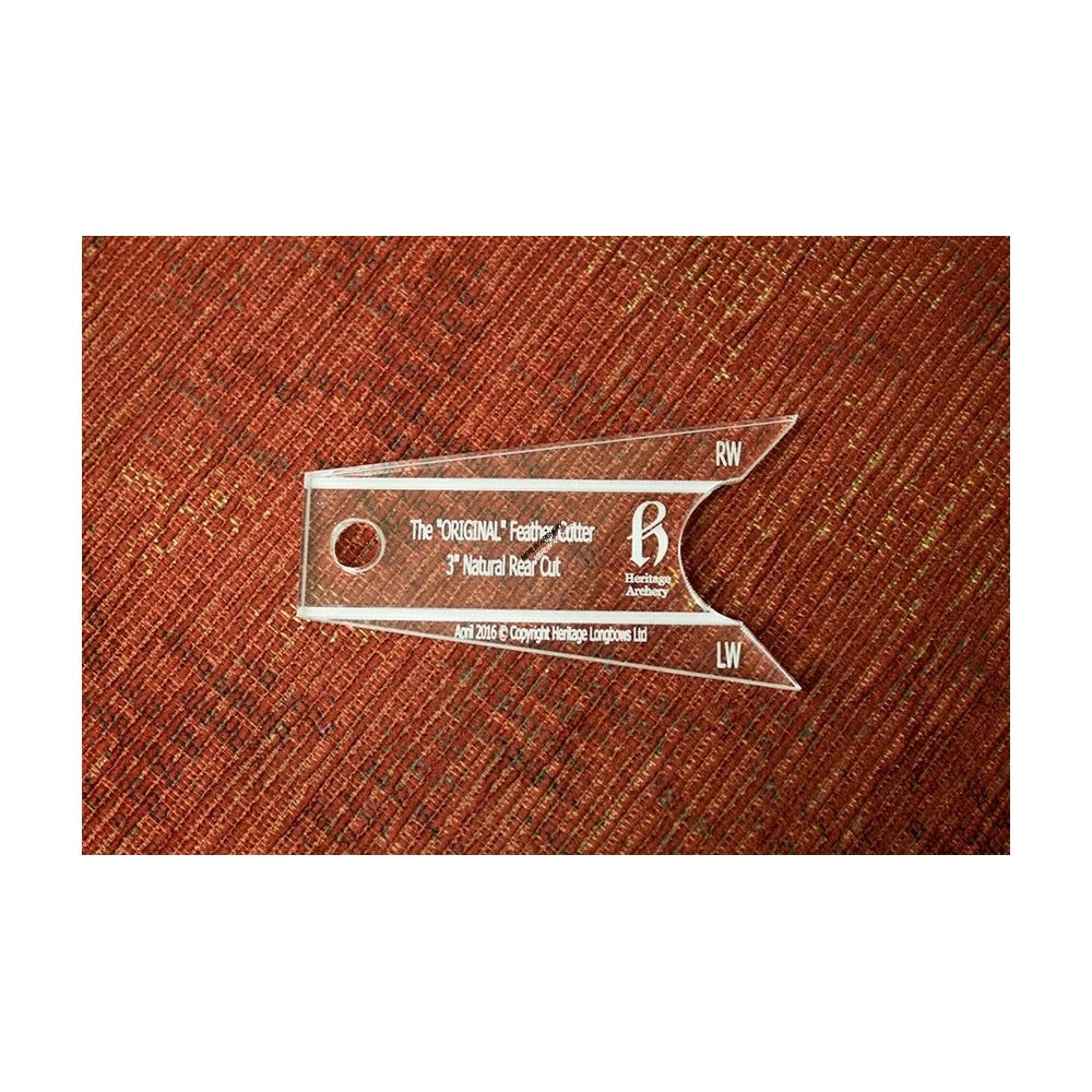 Heritage Feather Cutting Template - Natural | Merlin Archery with Feather Template Archery
