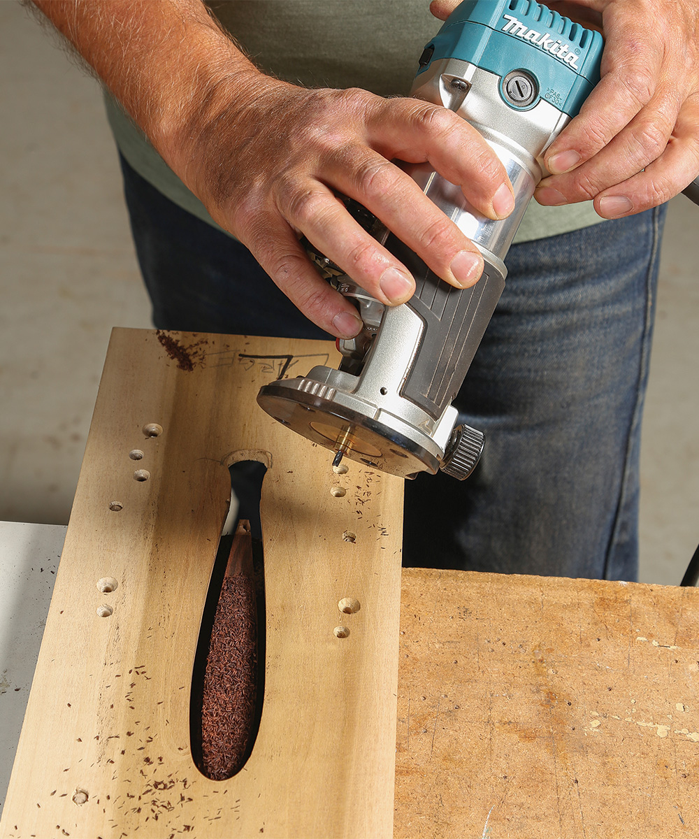 High-Flying Feather Veneer - Finewoodworking in Router Feather Shaped Template