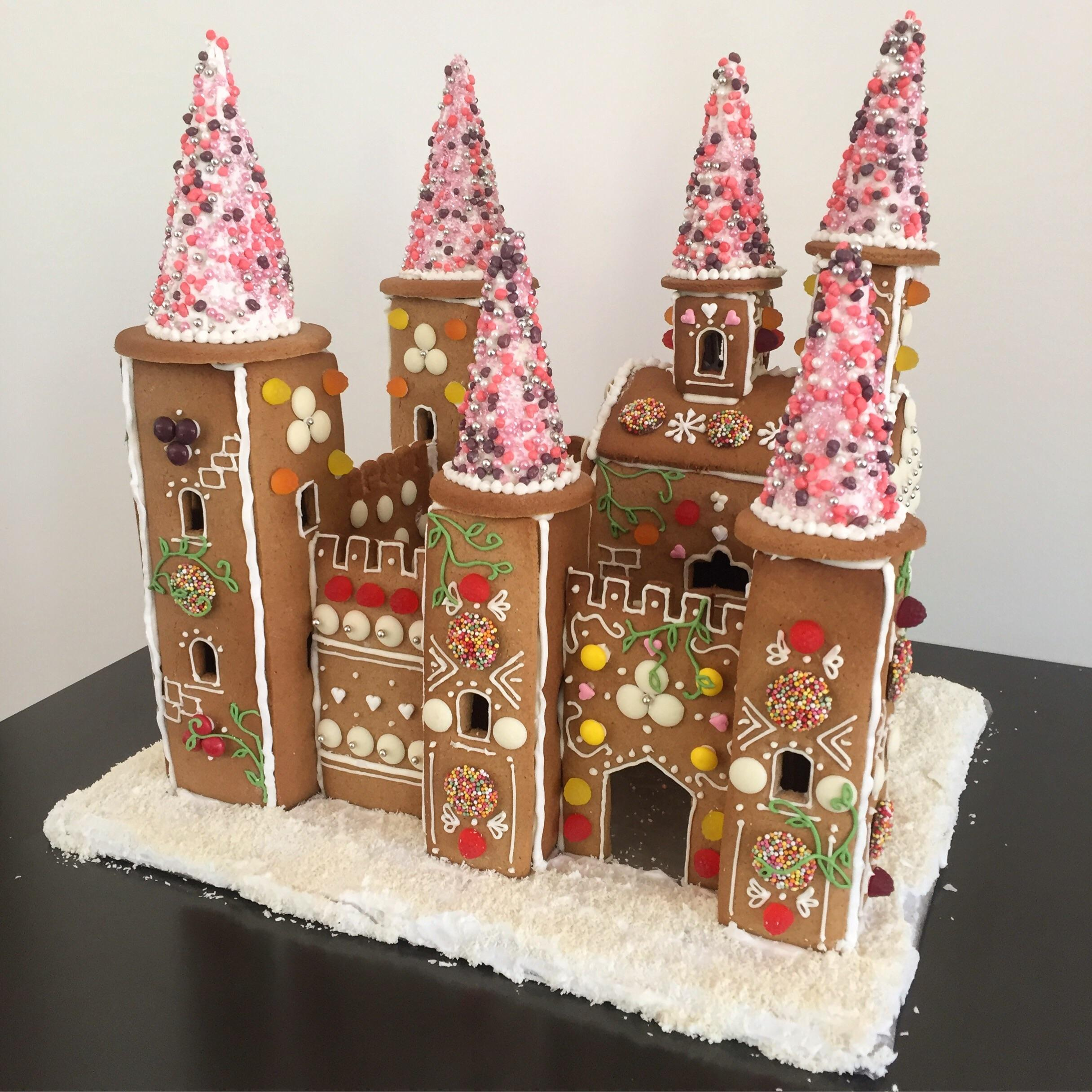 homemade gingerbread castle i made last christmas r food in gingerbread house castle template