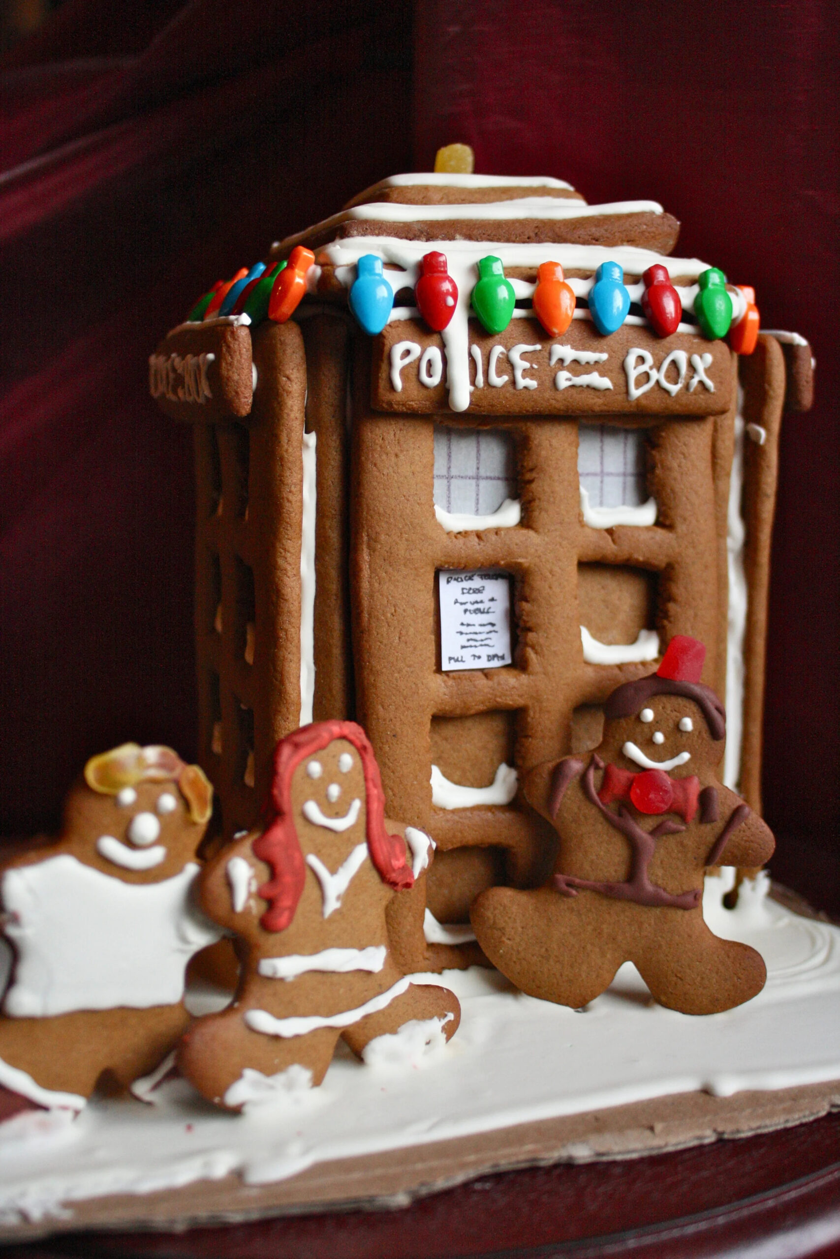 How To: Build Your Own Gingerbread Tardis — Sugared Nerd with regard to Tardis Gingerbread House Template