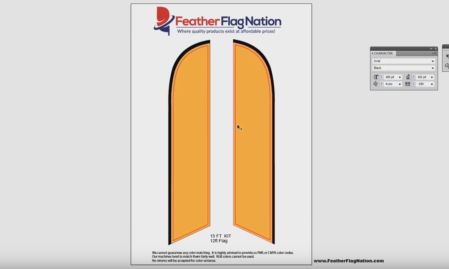 How To Design Feather Flags Beginners Guide For Illustrator inside Feather Flag Banner Template