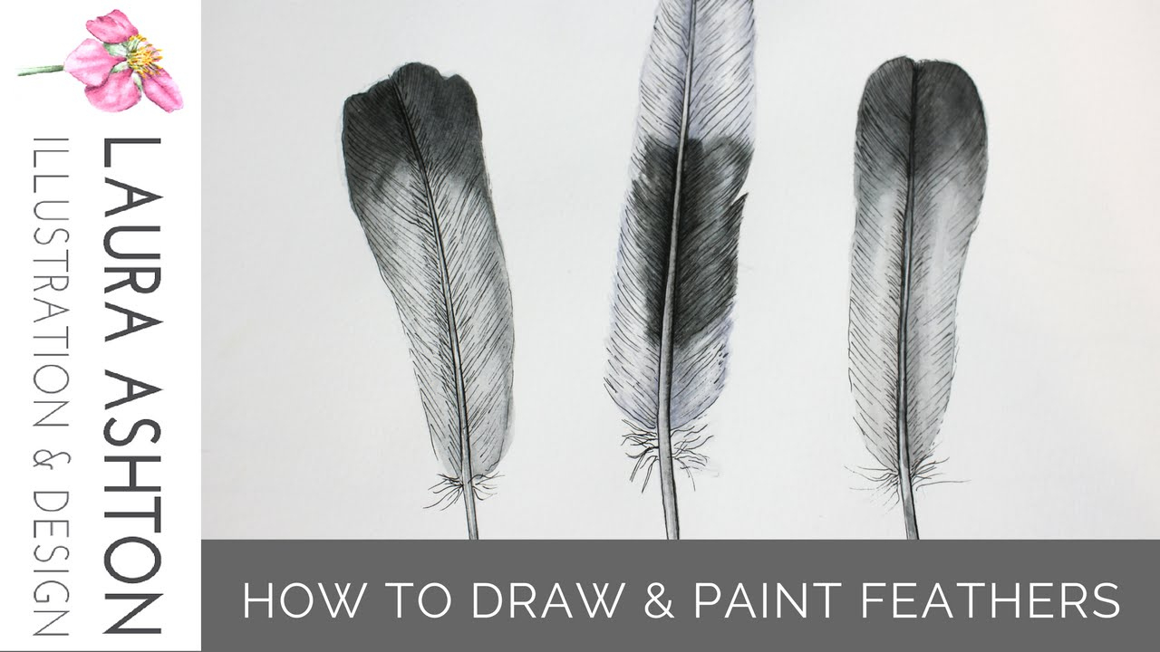 How To Draw And Paint Feathers | Laura Ashton Illustration &amp;amp; Design intended for Paint Feather Template