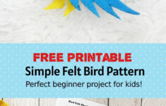 How To Hand Sew A Simple Felt Bird Or Parrot Plushie – Free regarding Bird Feather Out Of Felt Template